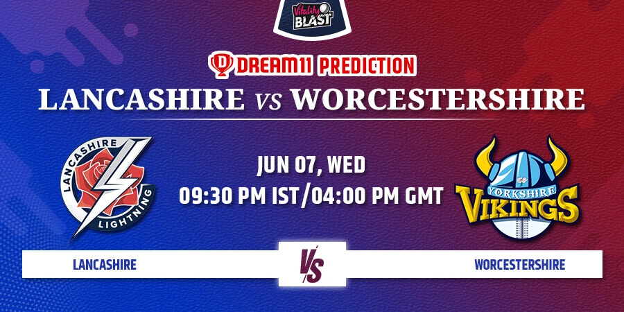 LAN vs WOR Dream11 Team Prediction Vitality T20 Blast 2023